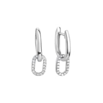 Creolen 925/- Sterling Silber rhodiniert Zirkonia Creolen 925/- Sterling Silber rhodiniert Zirkonia