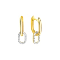 Creolen 925/- Sterling Silber bicolor Zirkonia Creolen 925/- Sterling Silber bicolor Zirkonia