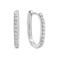 Creolen 925/- Sterling Silber rhodiniert Zirkonia Creolen 925/- Sterling Silber rhodiniert Zirkonia