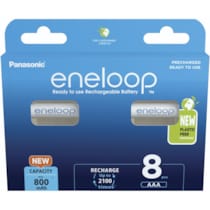 Akku 1x8 Panasonic Eneloop Micro AAA 800mAh Ni-MH BK-4MCDE/8BE Akku 1x8 Panasonic Eneloop Micro AAA 800mAh Ni-MH BK-4MCDE/8BE
