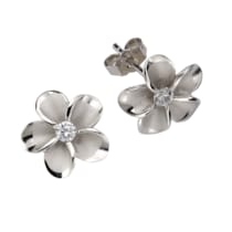 Ohrstecker 925 Sterling Silber Blume mit Zirkonia Ohrstecker 925 Sterling Silber Blume mit Zirkonia
