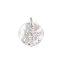 Anhänger 925/- Sterling Silber rhodiniert Perlmutt Anhänger 925/- Sterling Silber rhodiniert Perlmutt