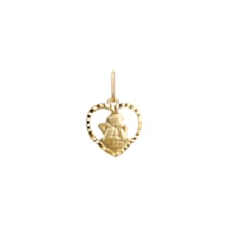 Anhänger 375/- Gelbgold glanz Herz mit Engel Anhänger 375/- Gelbgold glanz Herz mit Engel