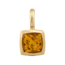 Anhänger Gold 585 mit echtem Citrin 5x5mm Anhänger Gold 585 mit echtem Citrin 5x5mm