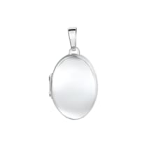 Anhänger 925/- Sterling Silber rhodiniert oval glanz Anhänger 925/- Sterling Silber rhodiniert oval glanz