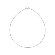 Kette 925/- Sterling Silber rhodiniert Omega 1,0mm 50 cm Kette 925/- Sterling Silber rhodiniert Omega 1,0mm 50 cm