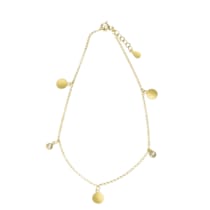 Fusskette 925/- Sterling Silber vergoldet Zirkonia Fusskette 925/- Sterling Silber vergoldet Zirkonia