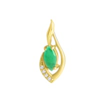 Anhänger 585/- Gelbgold mit Smaragd Weißtopas Anhänger 585/- Gelbgold mit Smaragd Weißtopas