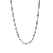 Kette 925/- Sterling Silber weiß Francokette 3x3mm 60 cm Kette 925/- Sterling Silber weiß Francokette 3x3mm 60 cm