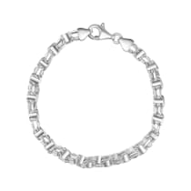 Armband 925/- Sterling Silber Käfigkette 4mm 21 cm Armband 925/- Sterling Silber Käfigkette 4mm 21 cm