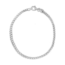 Armband 925/- Sterling Silber rhodiniert Francokette 3mm 21 cm Armband 925/- Sterling Silber rhodiniert Francokette 3mm 21 cm