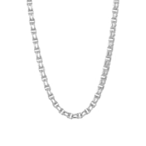 Kette 925/- Sterling Silber weiß Käfigkette 4 mm 55 cm Kette 925/- Sterling Silber weiß Käfigkette 4 mm 55 cm