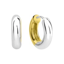 Creolen 925/- Sterling Silber rhodiniert und vergoldet 17mm Creolen 925/- Sterling Silber rhodiniert und vergoldet 17mm