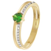68816 Damenring Gold 333/8K mit synthetischem Smaragd und Zirkoni 68816 Damenring Gold 333/8K mit synthetischem Smaragd und Zirkoni