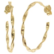 28164-30 Damen-Ohrringe Gold auf Silber 925 Steckcreolen ⌀ 30 mm 28164-30 Damen-Ohrringe Gold auf Silber 925 Steckcreolen ⌀ 30 mm
