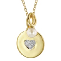 785052 Damen-Kette mit 2 Anhängern Silber 925 Goldfarben 785052 Damen-Kette mit 2 Anhängern Silber 925 Goldfarben