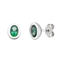 783794 Damen-Ohrringe Silber Ohrstecker mit Grünem Stein 783794 Damen-Ohrringe Silber Ohrstecker mit Grünem Stein