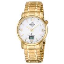 MTGA-10312-12M Herren-Funkuhr Basic mit Zugband Goldfarben MTGA-10312-12M Herren-Funkuhr Basic mit Zugband Goldfarben