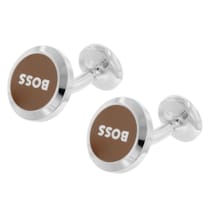 50510408-260 Manschettenknöpfe Beige/Silber B-Logoinsert-Cuf 50510408-260 Manschettenknöpfe Beige/Silber B-Logoinsert-Cuf