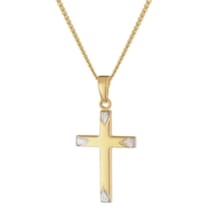 28388 Kreuz-Anhänger Gold 333/8K 21 mm an goldplattierter Silberk 28388 Kreuz-Anhänger Gold 333/8K 21 mm an goldplattierter Silberk