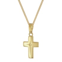 28392 Kreuz-Anhänger für Kinder Gold 585/14K mit goldplattierter 28392 Kreuz-Anhänger für Kinder Gold 585/14K mit goldplattierter