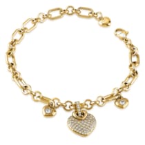 JUBB05211JWYGS Damenarmband Multi Heart Pavée Goldfarben 19,5 cm JUBB05211JWYGS Damenarmband Multi Heart Pavée Goldfarben 19,5 cm