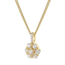 GL8316 Anhänger Gold 333 Zirkonia-Blüte an vergolder Silberkette GL8316 Anhänger Gold 333 Zirkonia-Blüte an vergolder Silberkette
