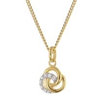 GL8674 Zirkonia-Anhänger Gold 333/8K an vergoldeter Silberkette GL8674 Zirkonia-Anhänger Gold 333/8K an vergoldeter Silberkette