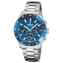 F20693/4 Damenuhr Chronograph Stahl/Blau F20693/4 Damenuhr Chronograph Stahl/Blau