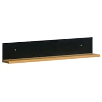 Hängeregal / Wandregal Trevalli 12, Farbe: Eiche / Schwarz - Abmessungen: 1 Hängeregal / Wandregal Trevalli 12, Farbe: Eiche / Schwarz - Abmessungen: 1