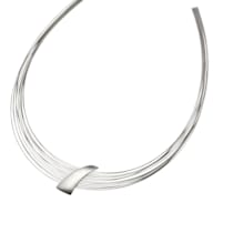 Collier 925/- Sterling Silber rhodiniert + Stahl Collier 925/- Sterling Silber rhodiniert + Stahl