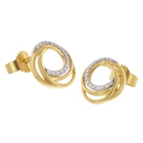 GL8677 Damen-Ohrringe Knoten Ohrstecker Gold 333/8K mit Zirkonias GL8677 Damen-Ohrringe Knoten Ohrstecker Gold 333/8K mit Zirkonias