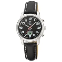 MTLA-10819-22L Funkarmbanduhr für Damen mit Lederband Schwarz MTLA-10819-22L Funkarmbanduhr für Damen mit Lederband Schwarz