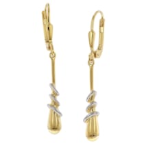 68745 Damen-Ohrringe Gold 333/8K Bicolor Ohrhänger 68745 Damen-Ohrringe Gold 333/8K Bicolor Ohrhänger