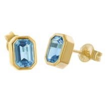 68593 Damen-Ohrringe Gold auf 925 Silber Topas Royal Blue Ohrstec 68593 Damen-Ohrringe Gold auf 925 Silber Topas Royal Blue Ohrstec