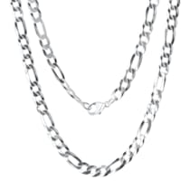 Collier 925/- Sterling Silber weiß Figarokette 50 cm Collier 925/- Sterling Silber weiß Figarokette 50 cm