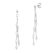 Ohrhänger 925/- Sterling Silber rhodiniert 14 Zirkonia Calza Ohrhänger 925/- Sterling Silber rhodiniert 14 Zirkonia Calza