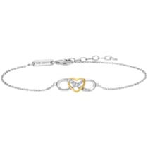 Armband 925/- Sterling Silber rhodiniert/vergoldet 8 Zirkonia Armband 925/- Sterling Silber rhodiniert/vergoldet 8 Zirkonia