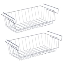 Regaleinhängekorb, 2er Set, Metallkorb mit Anti-Rutsch-Gummierung Regaleinhängekorb, 2er Set, Metallkorb mit Anti-Rutsch-Gummierung