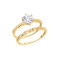 Ring Silber 925 vergoldet mit Zirkonia weiß Ring Silber 925 vergoldet mit Zirkonia weiß